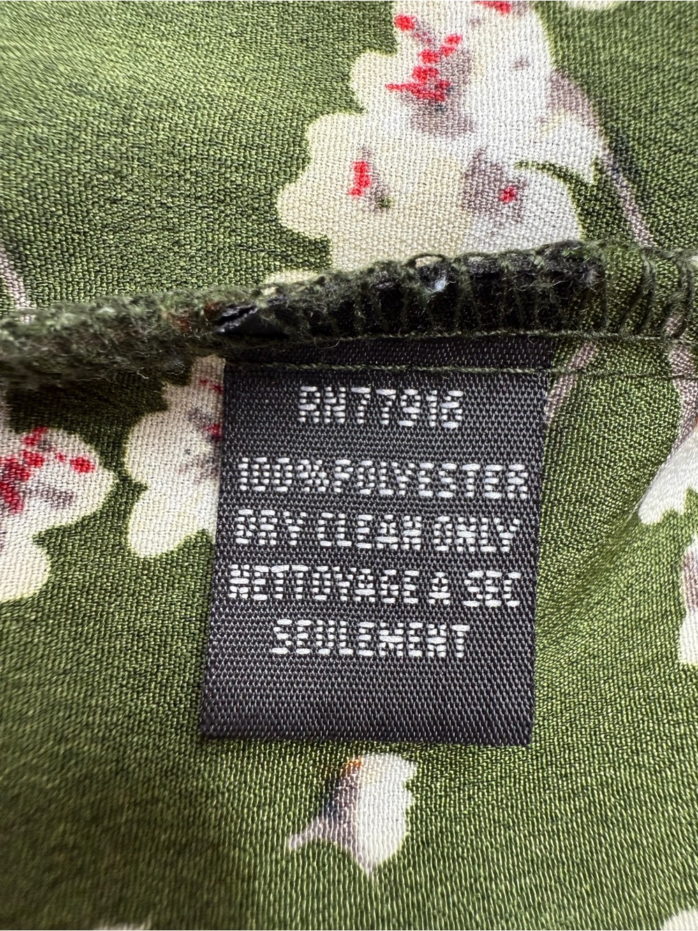 ROFFE cardigan Women's Floral Open-Front Kimono Cape - Olive Green/White - Picture 9 of 11